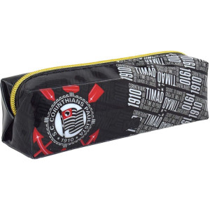 Estojo Simples Corinthians Pvc M Cristal