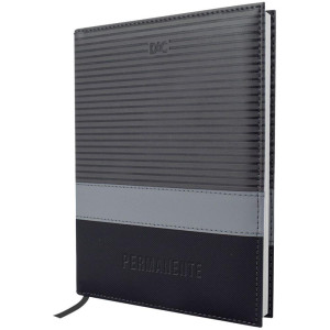Agenda Permanente Cinza E Preta 168f.134x190mm