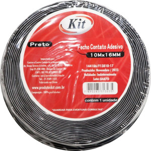 Aviamento Velcro 16mm Adesivo Pt C/10mt