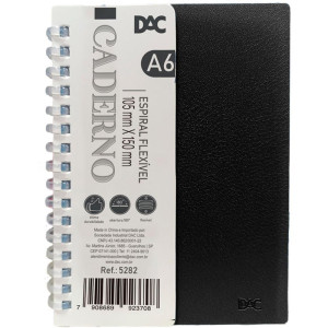 Caderneta Espiral Capa Dura Preto Espiral Smart Pp 80f.