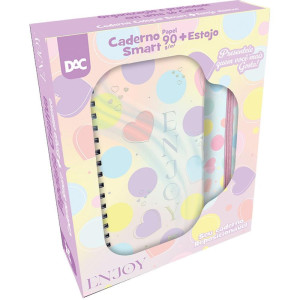 Caderno 01x1 Cp.dura Colegial Enjoy Smart 80f. +1 Estojo