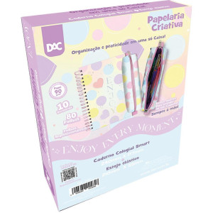 Caderno 01x1 Cp.dura Colegial Enjoy Smart 80f. +1 Estojo-122221-77315
