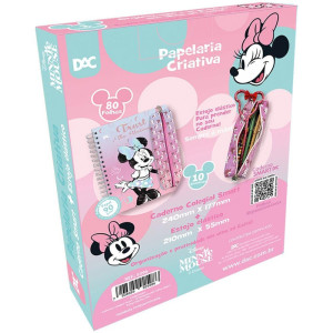 Caderno 01x1 Cp.dura Colegial Minnie Smart 80f. +1 Estojo-122214-22405