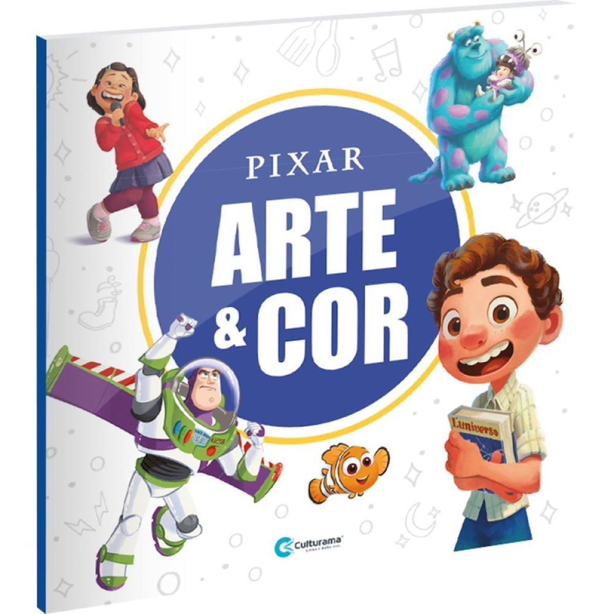 Livro Infantil Colorir Arte E Cor Disney Pixar 27x27-122511-57001