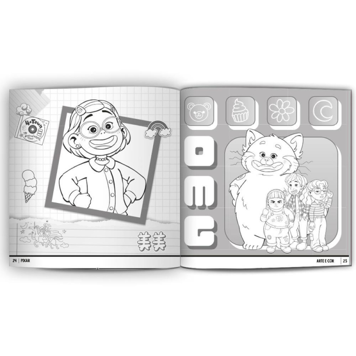 Livro Infantil Colorir Arte E Cor Disney Pixar 27x27-122511-62573