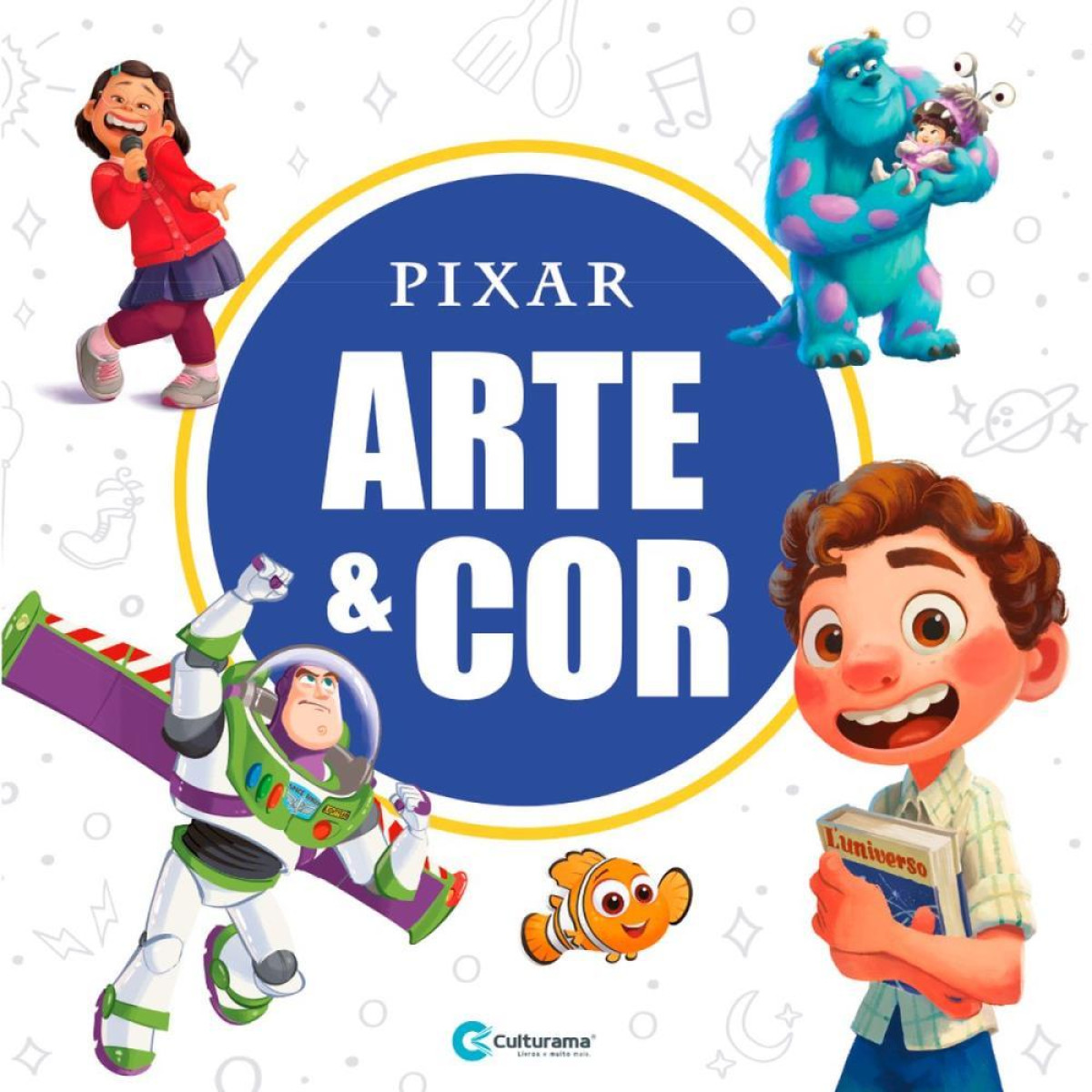 Livro Infantil Colorir Arte E Cor Disney Pixar 27x27-122511-82843