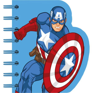 Caderneta Espiral Capa Dura Marvel Heroes 60f Recortado-122526-63730