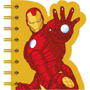 Caderneta Espiral Capa Dura Marvel Heroes 60f Recortado-122526-84487