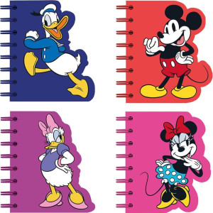 Caderneta Espiral Capa Dura Mickey E Turma 60f Recortado
