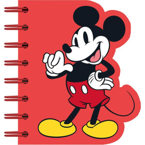Caderneta Espiral Capa Dura Mickey E Turma 60f Recortado-122524-88712