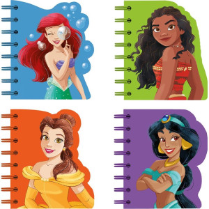 Caderneta Espiral Capa Dura Princesas 60f Recortado