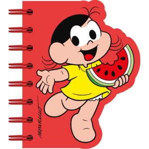 Caderneta Espiral Capa Dura Turma Da Monica 60f Recortado-122528-46164