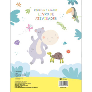 Livro Infantil Colorir Escreve E Apaga Animais 28x21-122518-64905