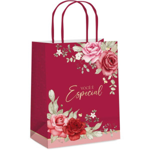 Sacola Para Presente Decorada Julieta M 26x19,5x9,5cm-122277-41716