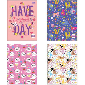 Caderno Brochurao Capa Dura Pepper 80fls Feminino