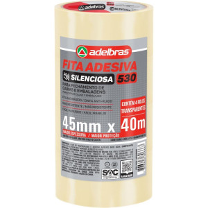 Fita Para Empacotamento Silenciosa Bopp 45mmx40m Trans