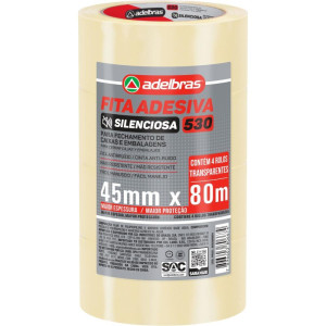Fita Para Empacotamento Silenciosa Bopp 45mmx80m Trans-119207-61621