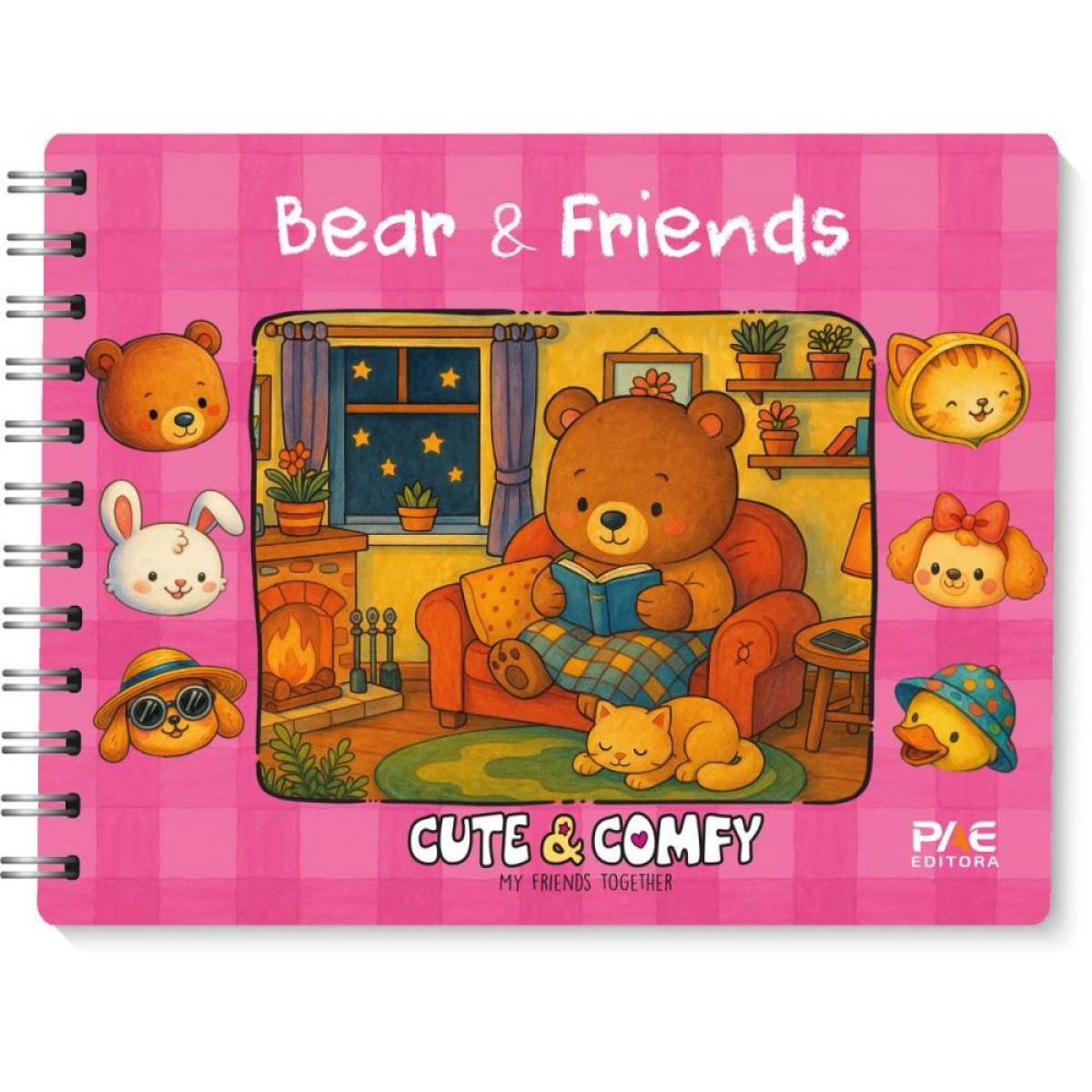 Livro De Colorir Cuty E Comfy Bear Friends Rosa-122750-65412