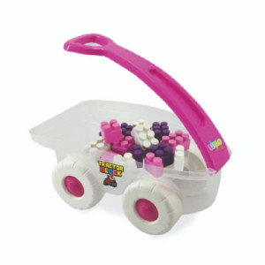 Trator De Montar Super Bloco Rosa