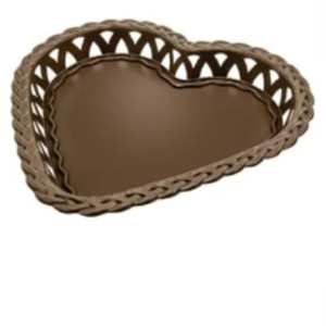 Coração Vazado Marrom Tamanho G