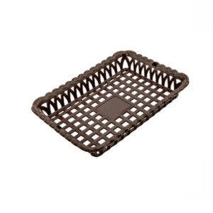 Cesta Vazada Retangular Marrom Tamanho M