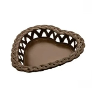 Coração Vazado Marrom Tamanho M