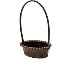 Cesta Oval Marrom Com Alça