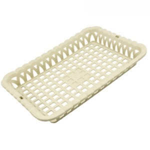 Cesta Vazada Retangular Bege Tamanho G