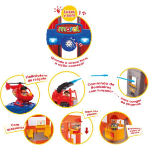 Cenario Tematico (playset) Fire Station C/luz/som 23pcs-122551-94655