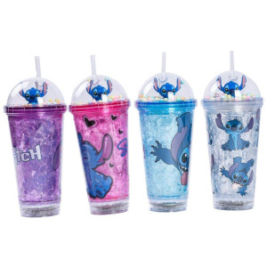 Copo Decorado Stitch C/led/canudo 450ml (s)