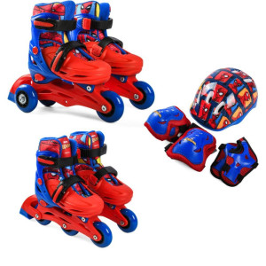 Patins Spider Man 28-31 Kit Protecao