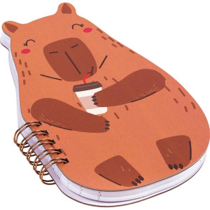 Caderneta Espiral Capa Dura Capivara E Panda Zoo 80fl (s)