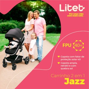 Carrinho 2 Em 1 Moises Jazz Litet Preto-BB466-37201