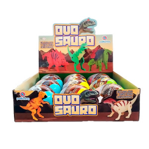 Ovo Surpresa Dino Polibrinq Ovo Sauro Com Mini Dinossauro Cole...