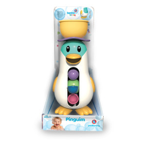 Pinguim Divertido De Banho Polibrinq Bb3027 Mundo Animal Infantil