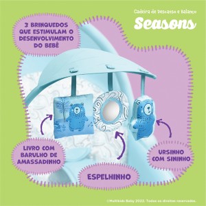 Cadeira De Descanso E Balanço Seasons Azul-BB215-42238