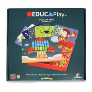 Jogo Educativo Siga Os Pinos Polibrinq Bm052 Educaplay Infantil