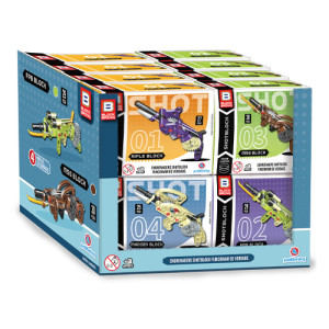 Blocos De Montar Shotblock Com 4 Modelos Blockbrinq-BM059