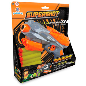 Lançador Polibrinq Thunder Shot Supershot Gn02 - Brinquedo Div...
