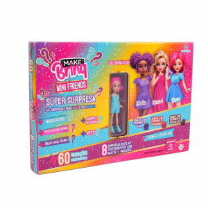 Boneca Surpresa Minifriends Makebrinq Polibrinq Mk4093 - Diver...