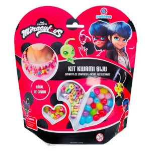 Kit De Miçangas Ladybug Pequeno Polibrinq Mk-lb20 Infantil Cri...