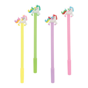 Caneta Click Unicórnios Divertida Polibrinq Sb010 Schoolbrinq