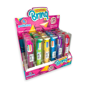 Caneta Multi Paetê Schoolbrinq-SB08