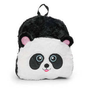 Mochila De Pelúcia Panda Polibrinq Scb119 Infantil Macia E Div...