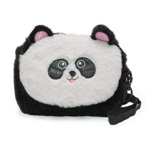 Bolsa Lateral De Pelúcia Panda Polibrinq Scb120 Infantil Macia