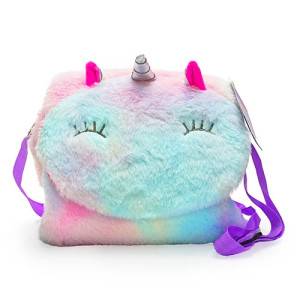 Bolsa Lateral De Pelúcia Unicórnio Polibrinq Scb125 Infantil