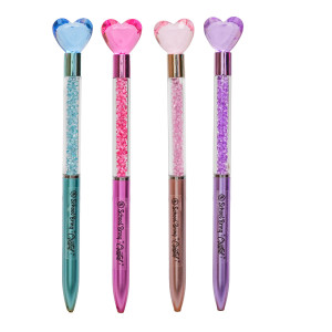 Caneta Click Polibrinq Scb149 Com Strass Coração – Schoolbrinq