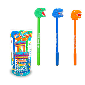 Caneta Click Dinossauro Polibrinq Scb154 Divertida Para Escola