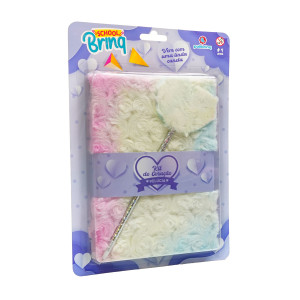 Caderno De Pelúcia Coração Polibrinq Scb171 80 Folhas Infantil