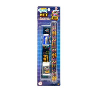 Kit Escolar Básico Polibrinq Schoolbrinq Scb64 Com Itens Essen...